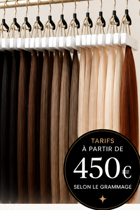 Extensions Weft ou clips sur mesure