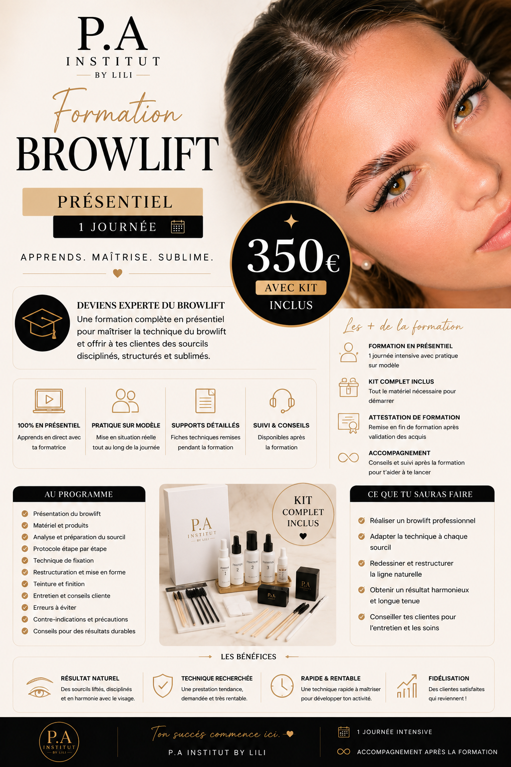 Formation browlift en présentiel avec kit🖤